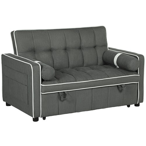 Two seater linen look - look, bed