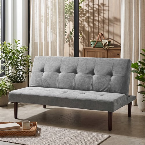 Chenille two seater sofa - chenille, bed