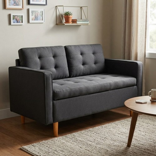 Modern seater sofa bed - 2-seater, dark