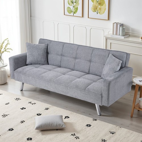 Grey fabric sofa - fabric, seater