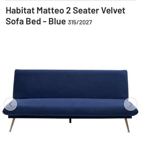 Blue sofa bed two - sofa,