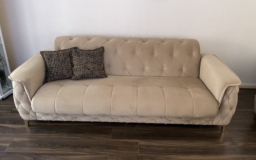 Brown sofa beds - ,, two