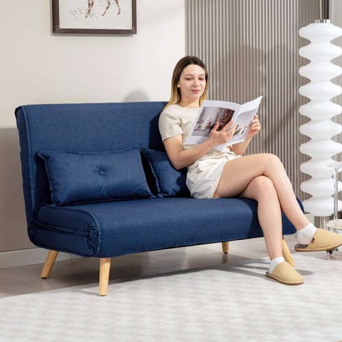 Homcom two seater linen look - homcom, linen-look